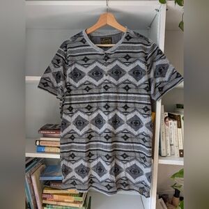 Men's Geometric Gray Shirt